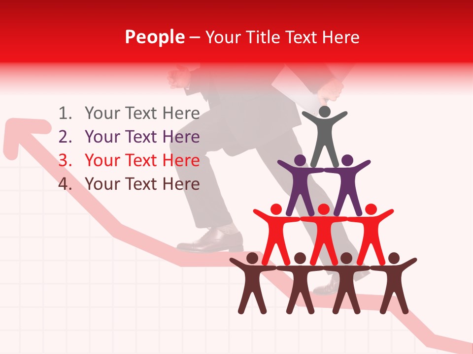 Conceptual Image Of Business Progress Or Growth PowerPoint Template