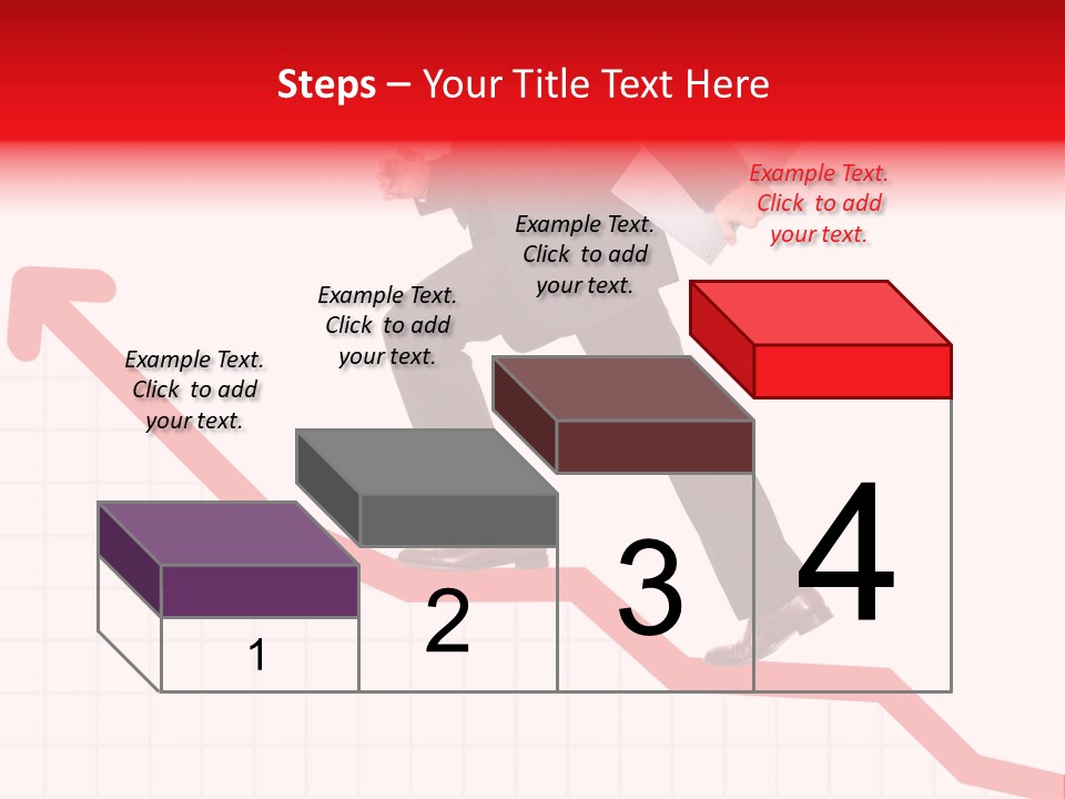 Conceptual Image Of Business Progress Or Growth PowerPoint Template