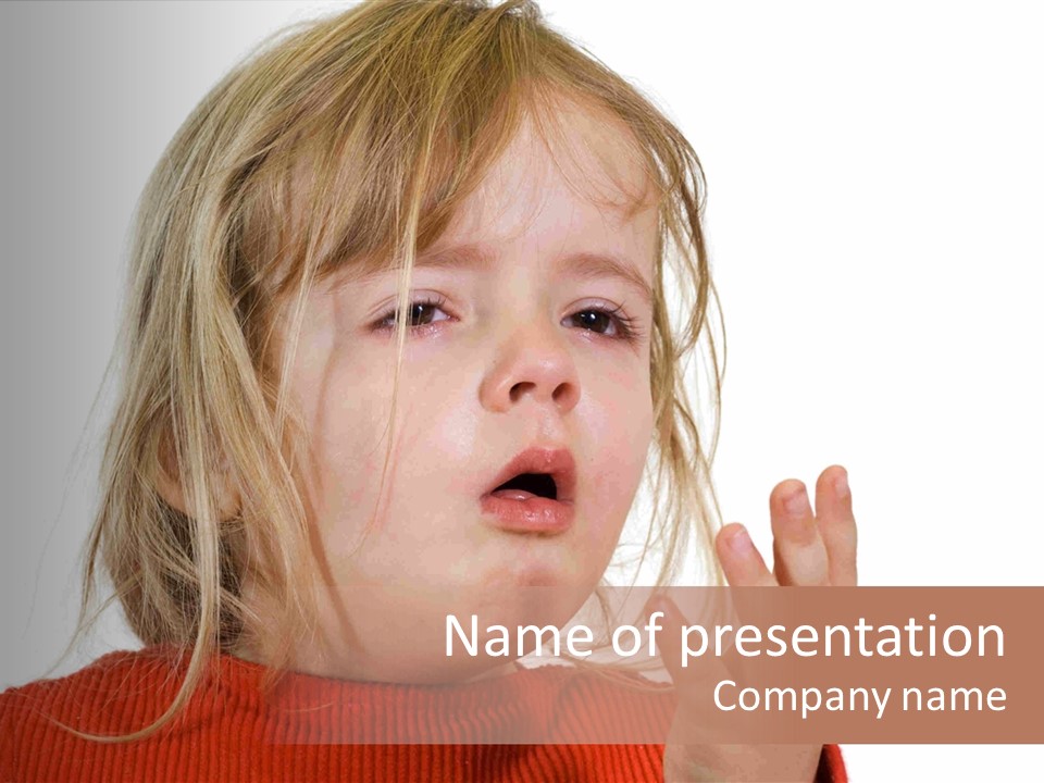 A Little Girl With A Surprised Look On Her Face PowerPoint Template