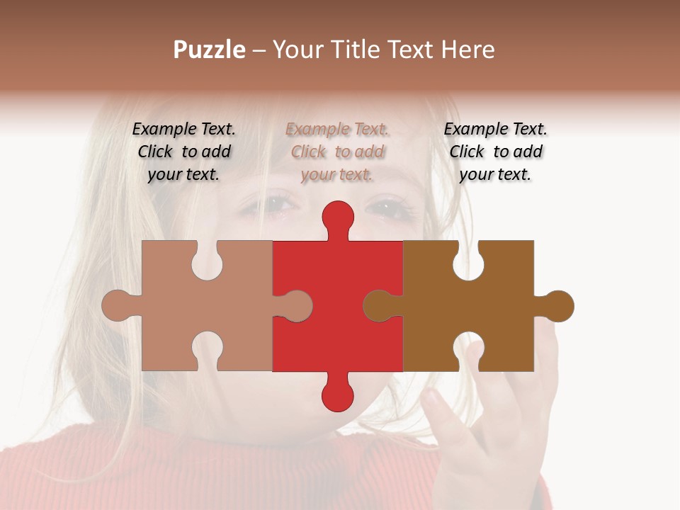 A Little Girl With A Surprised Look On Her Face PowerPoint Template