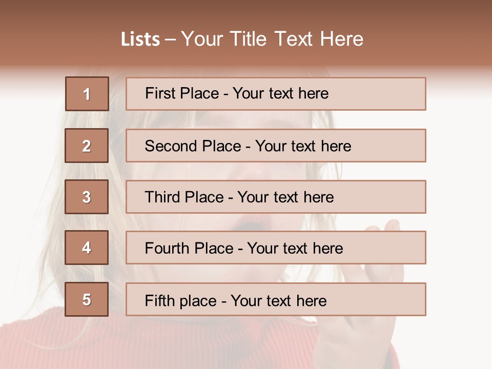 A Little Girl With A Surprised Look On Her Face PowerPoint Template