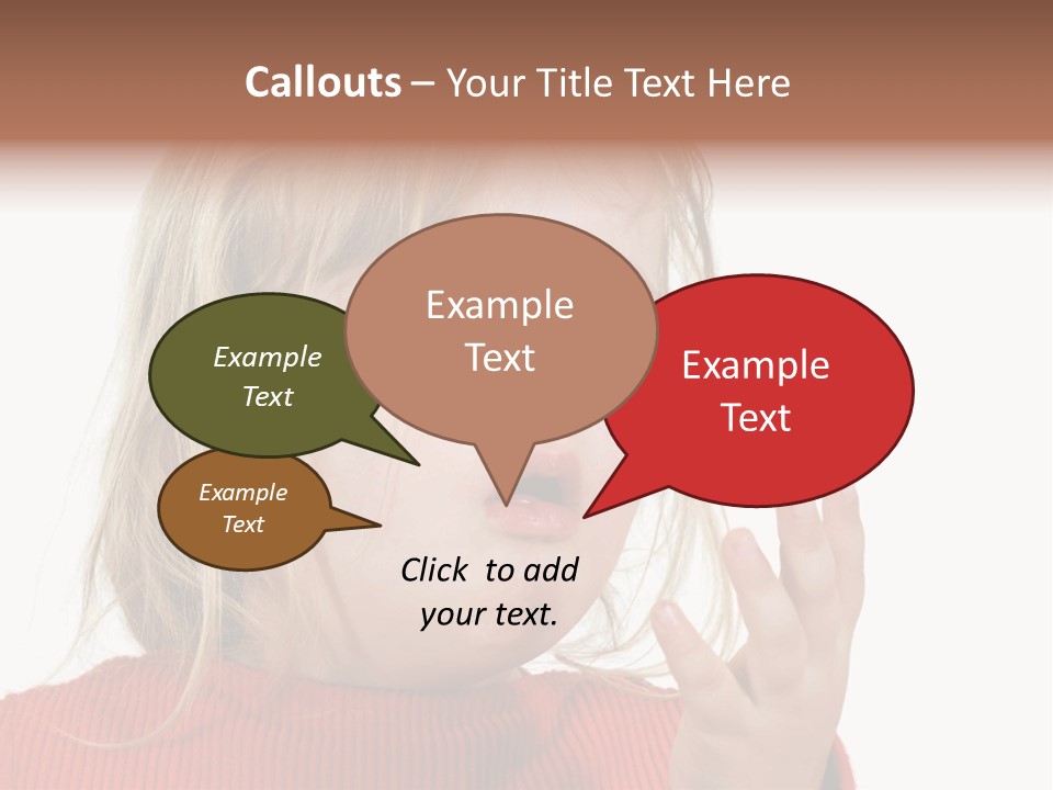 A Little Girl With A Surprised Look On Her Face PowerPoint Template