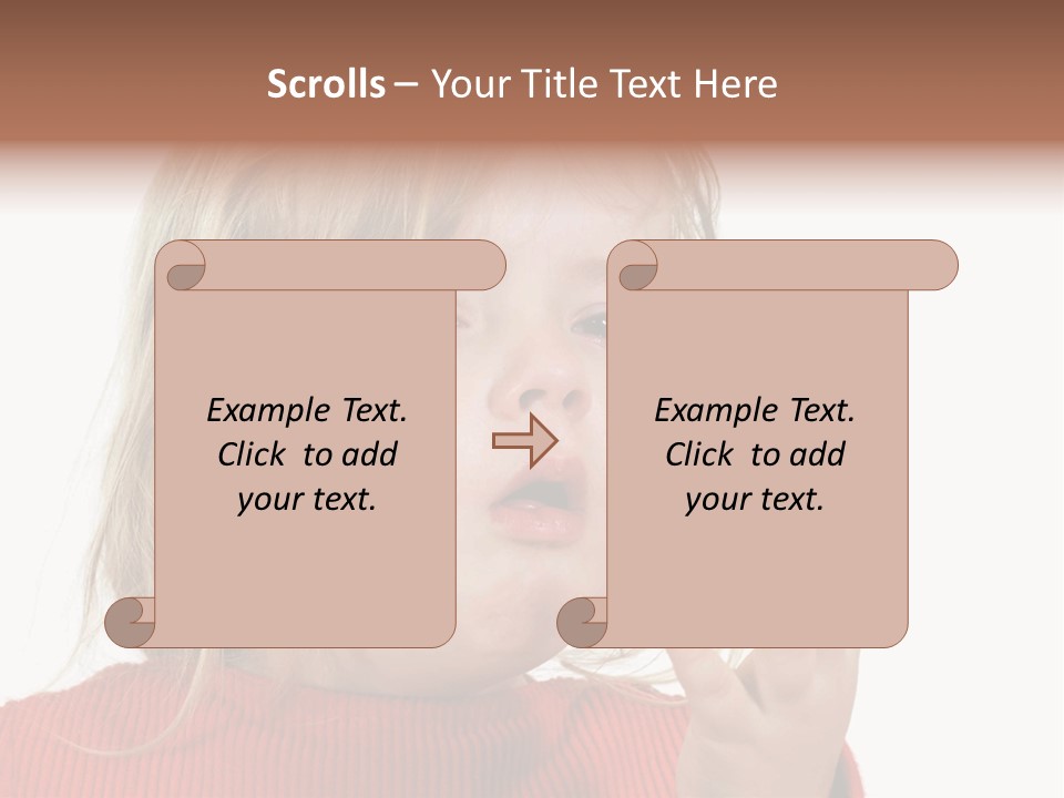 A Little Girl With A Surprised Look On Her Face PowerPoint Template