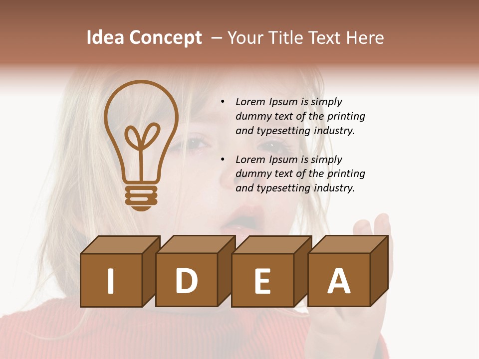 A Little Girl With A Surprised Look On Her Face PowerPoint Template