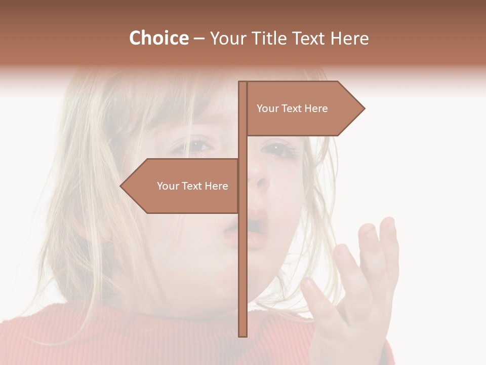 A Little Girl With A Surprised Look On Her Face PowerPoint Template