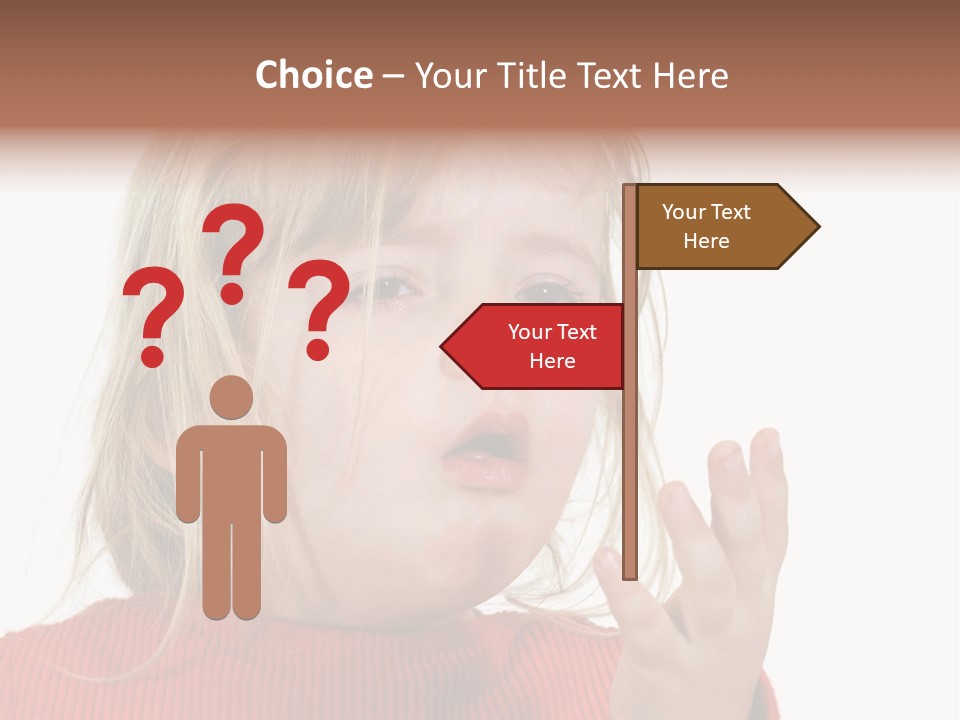 A Little Girl With A Surprised Look On Her Face PowerPoint Template