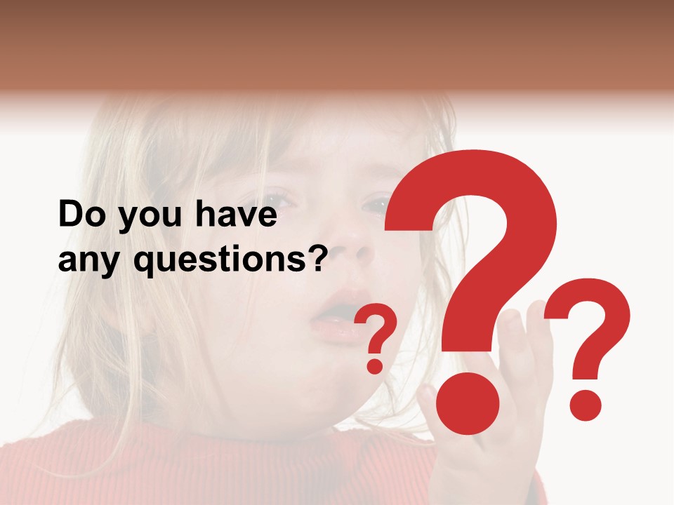 A Little Girl With A Surprised Look On Her Face PowerPoint Template
