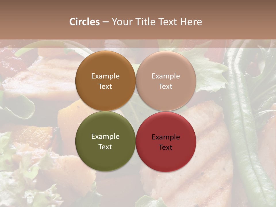A Bowl Of Salad With Meat And Vegetables On A Table PowerPoint Template