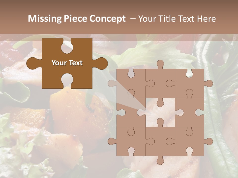 A Bowl Of Salad With Meat And Vegetables On A Table PowerPoint Template