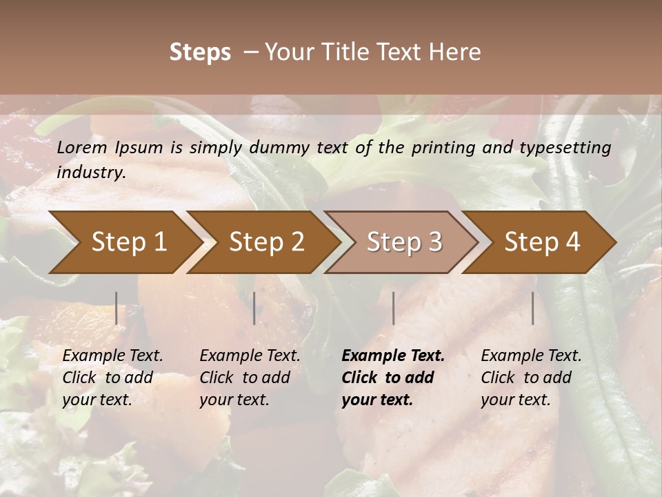A Bowl Of Salad With Meat And Vegetables On A Table PowerPoint Template