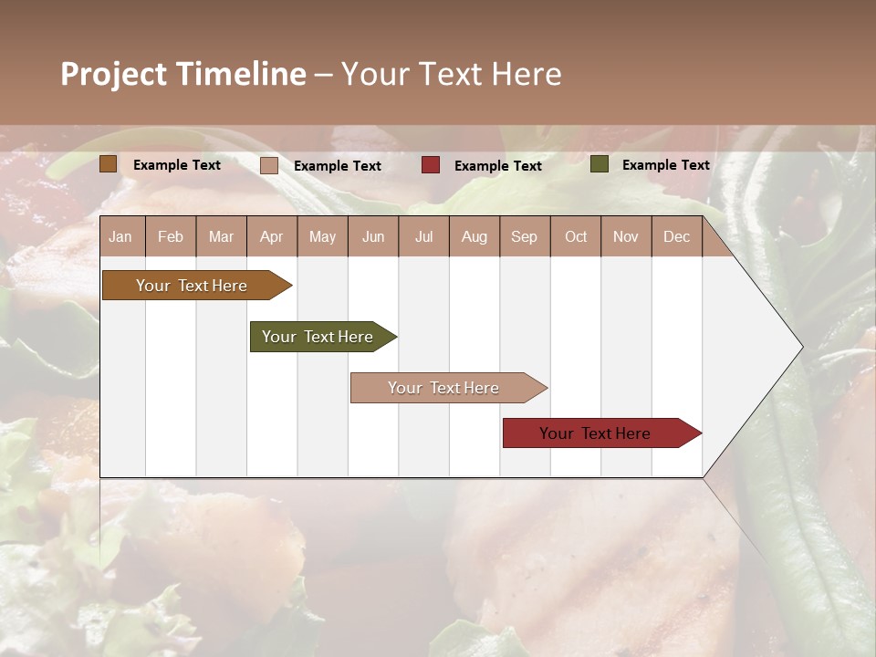 A Bowl Of Salad With Meat And Vegetables On A Table PowerPoint Template