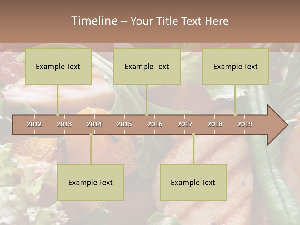 A Bowl Of Salad With Meat And Vegetables On A Table PowerPoint Template