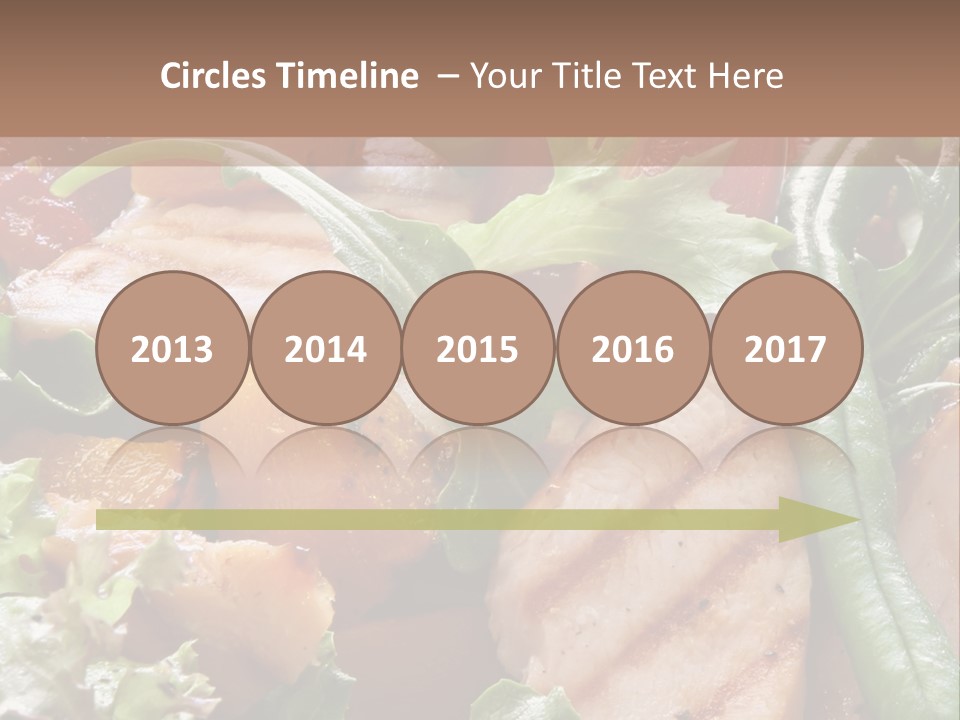A Bowl Of Salad With Meat And Vegetables On A Table PowerPoint Template