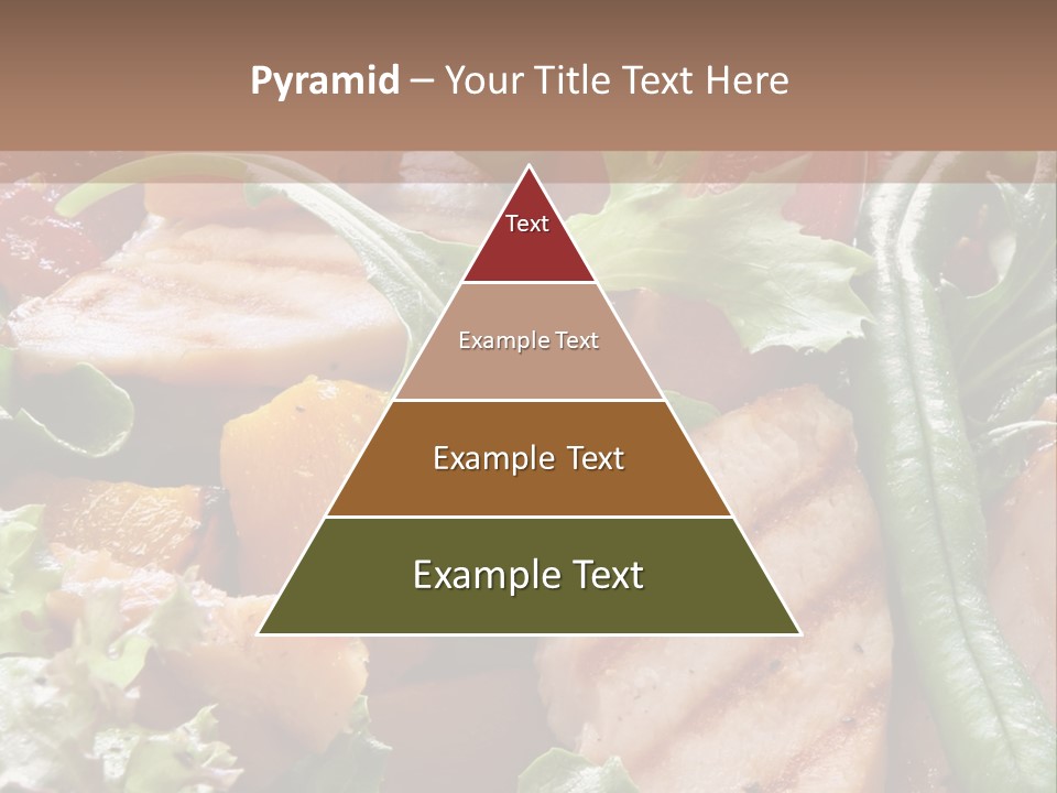 A Bowl Of Salad With Meat And Vegetables On A Table PowerPoint Template