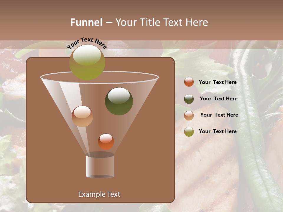 A Bowl Of Salad With Meat And Vegetables On A Table PowerPoint Template