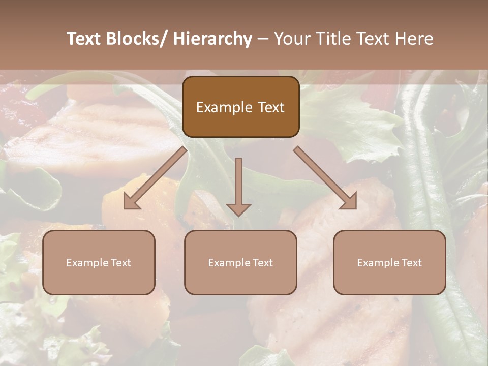 A Bowl Of Salad With Meat And Vegetables On A Table PowerPoint Template