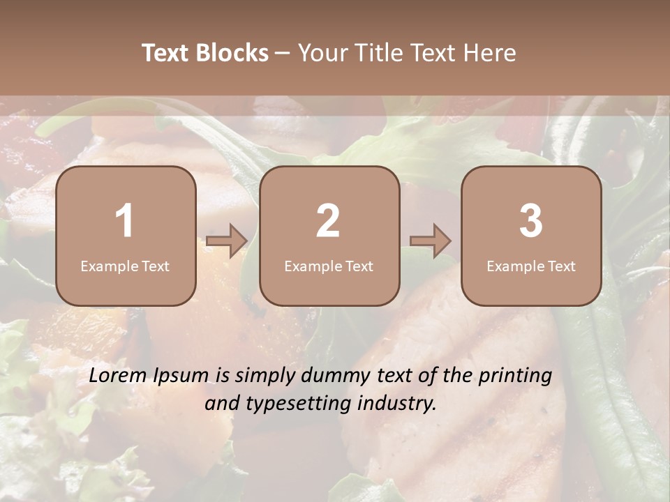 A Bowl Of Salad With Meat And Vegetables On A Table PowerPoint Template