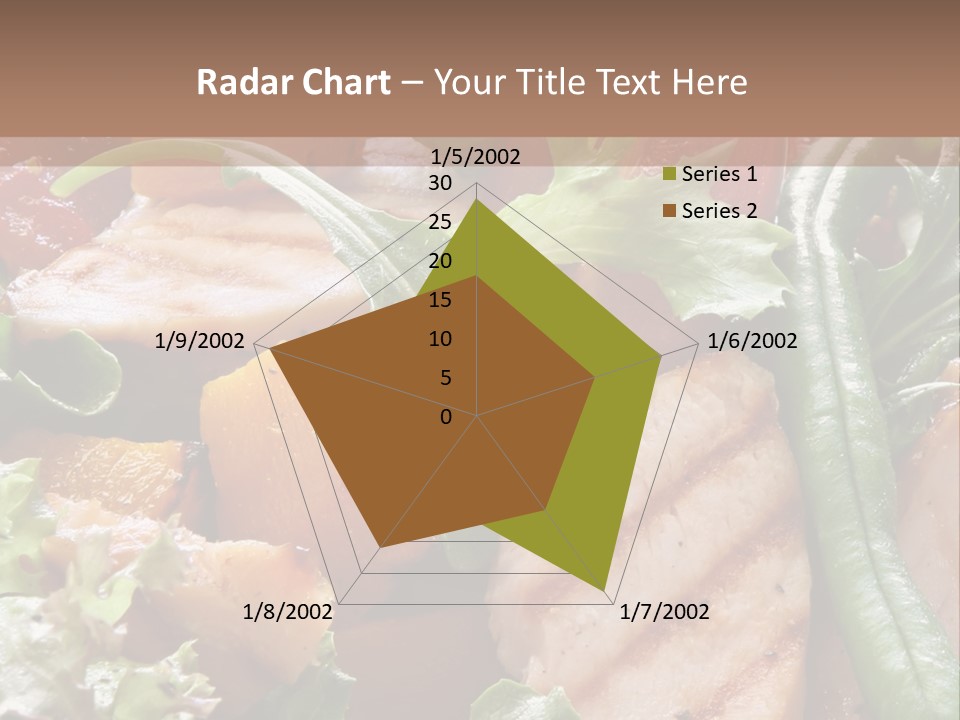 A Bowl Of Salad With Meat And Vegetables On A Table PowerPoint Template
