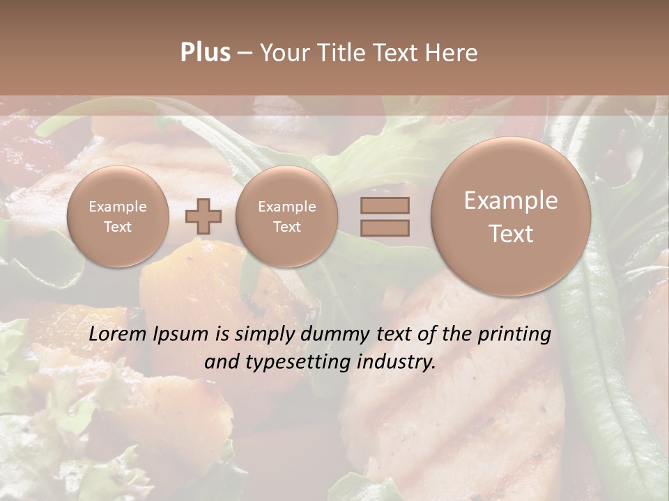A Bowl Of Salad With Meat And Vegetables On A Table PowerPoint Template