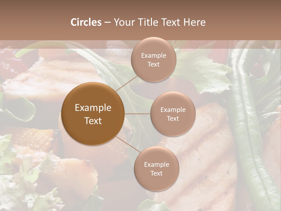 A Bowl Of Salad With Meat And Vegetables On A Table PowerPoint Template