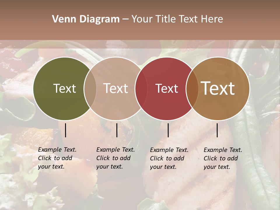 A Bowl Of Salad With Meat And Vegetables On A Table PowerPoint Template