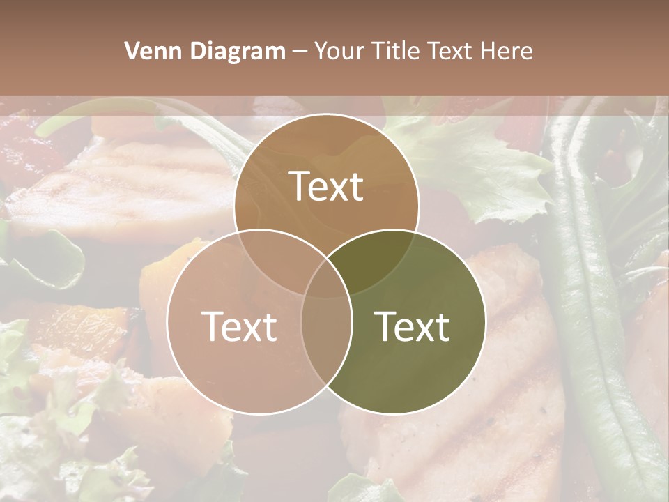 A Bowl Of Salad With Meat And Vegetables On A Table PowerPoint Template
