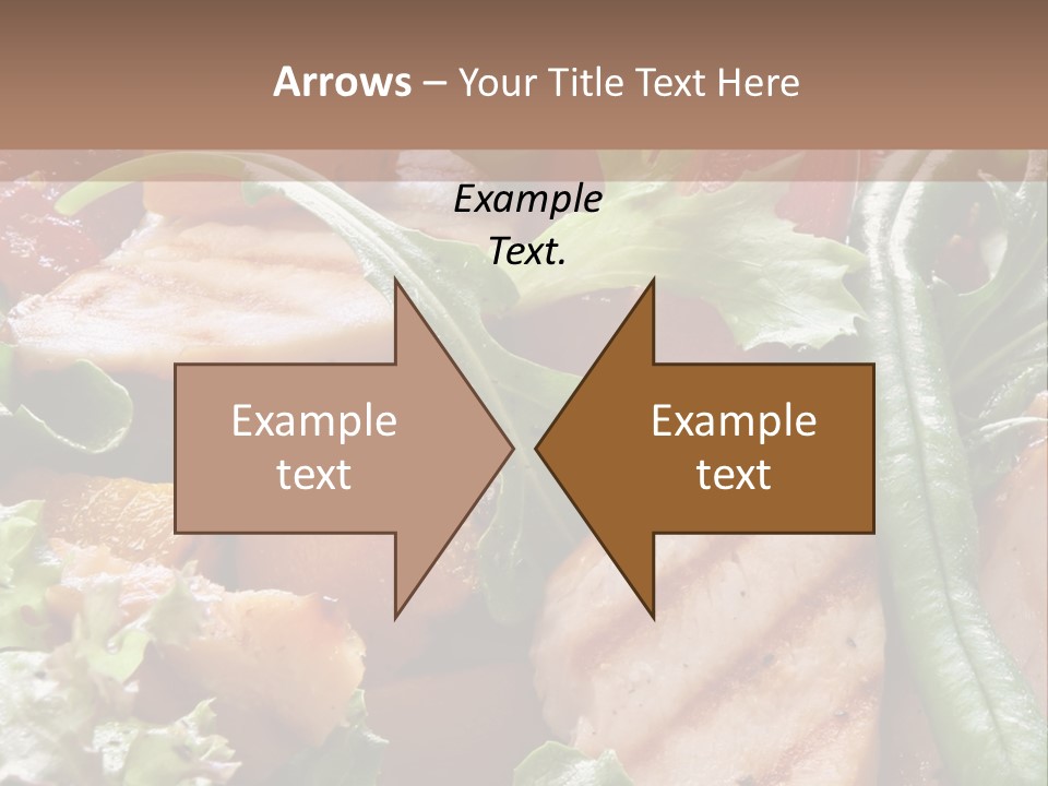 A Bowl Of Salad With Meat And Vegetables On A Table PowerPoint Template