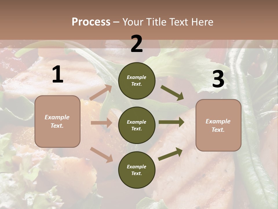 A Bowl Of Salad With Meat And Vegetables On A Table PowerPoint Template