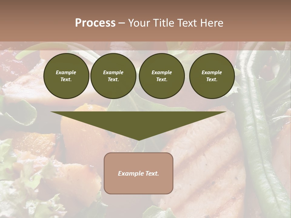 A Bowl Of Salad With Meat And Vegetables On A Table PowerPoint Template