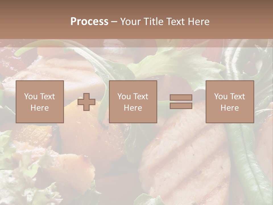 A Bowl Of Salad With Meat And Vegetables On A Table PowerPoint Template