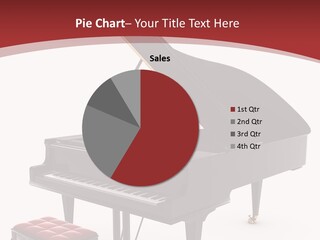 A Black Piano With A Red Seat Next To It PowerPoint Template