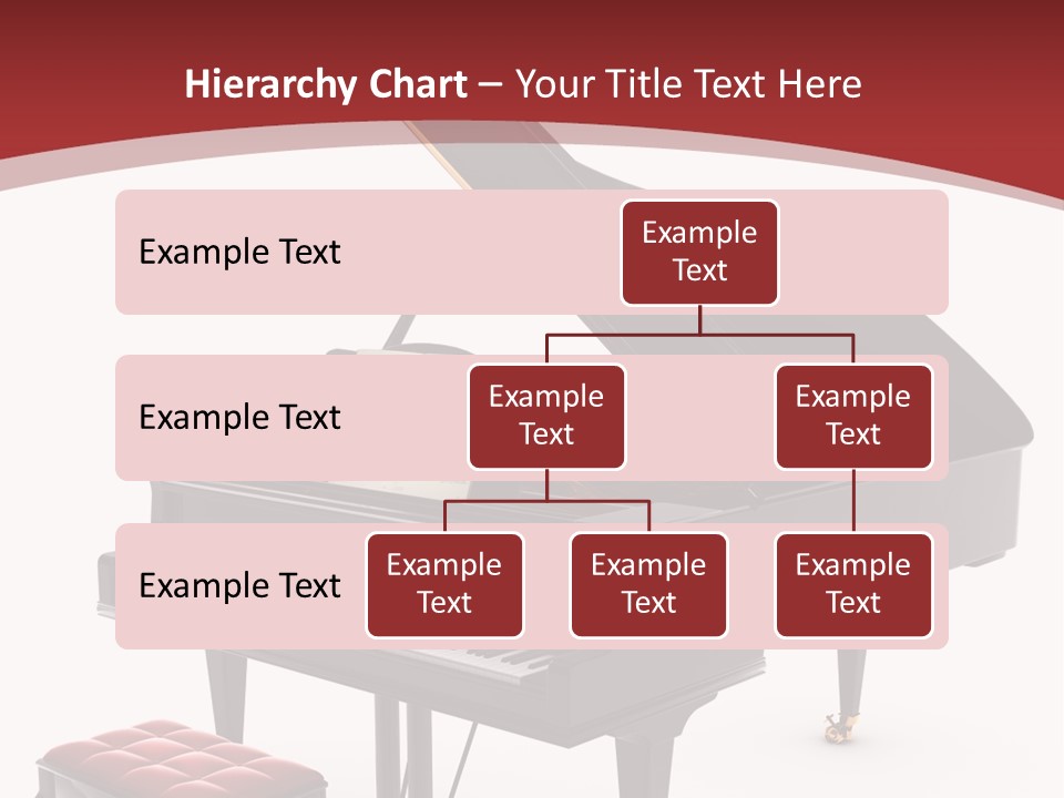 A Black Piano With A Red Seat Next To It PowerPoint Template