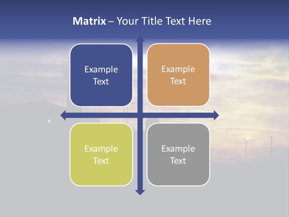 Lighthouse After Sunset Under Mystic Sky PowerPoint Template