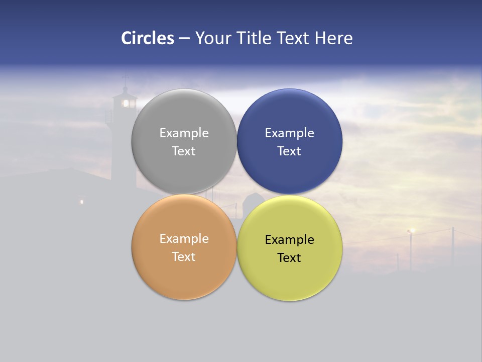 Lighthouse After Sunset Under Mystic Sky PowerPoint Template