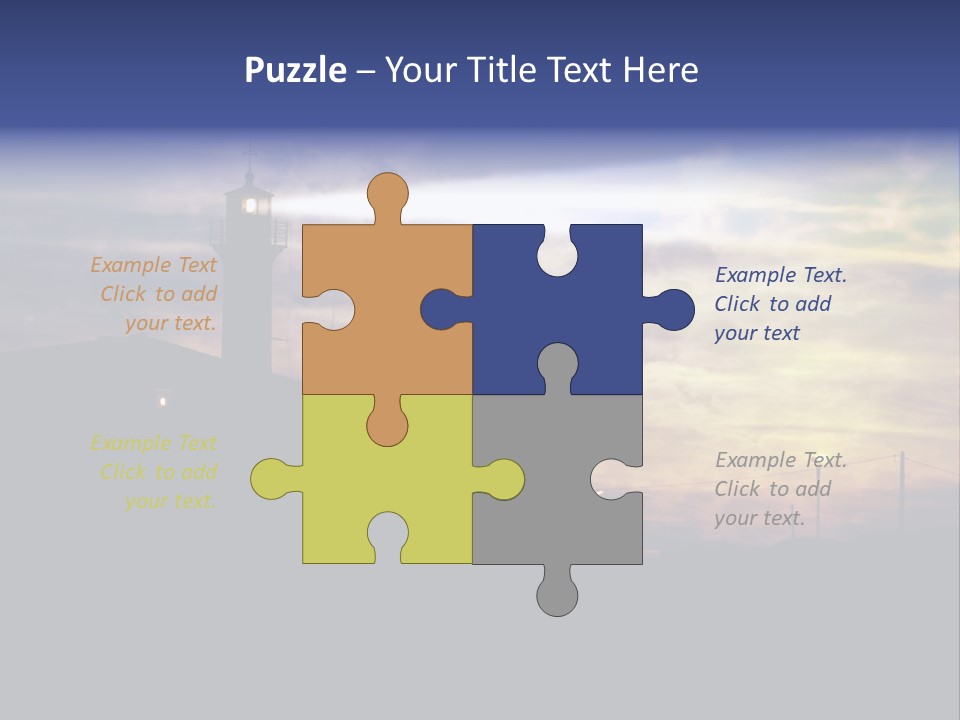 Lighthouse After Sunset Under Mystic Sky PowerPoint Template