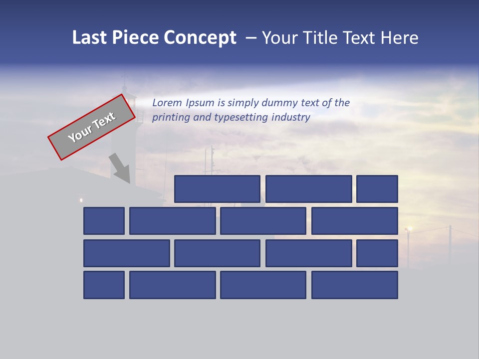 Lighthouse After Sunset Under Mystic Sky PowerPoint Template