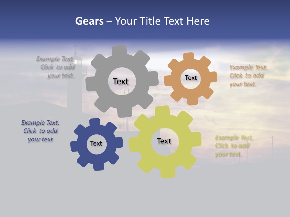 Lighthouse After Sunset Under Mystic Sky PowerPoint Template