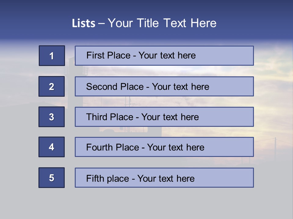 Lighthouse After Sunset Under Mystic Sky PowerPoint Template