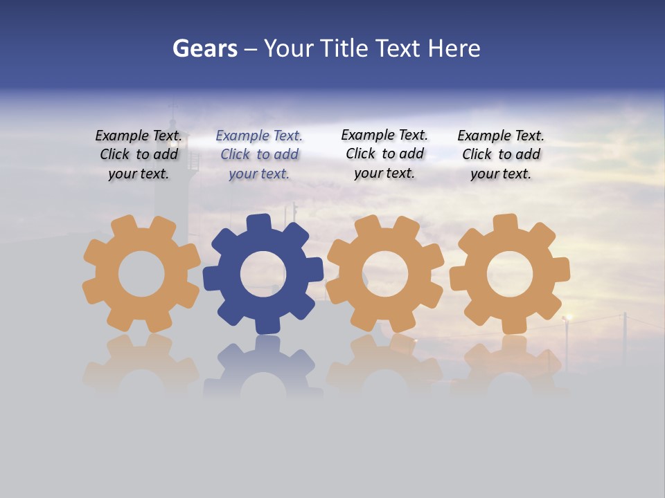 Lighthouse After Sunset Under Mystic Sky PowerPoint Template