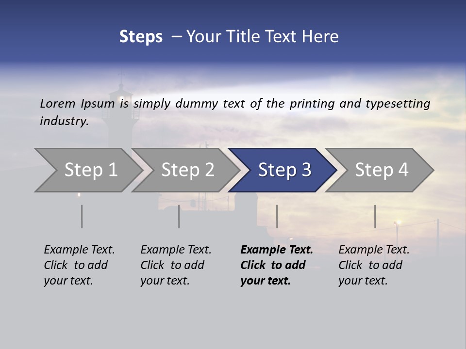Lighthouse After Sunset Under Mystic Sky PowerPoint Template