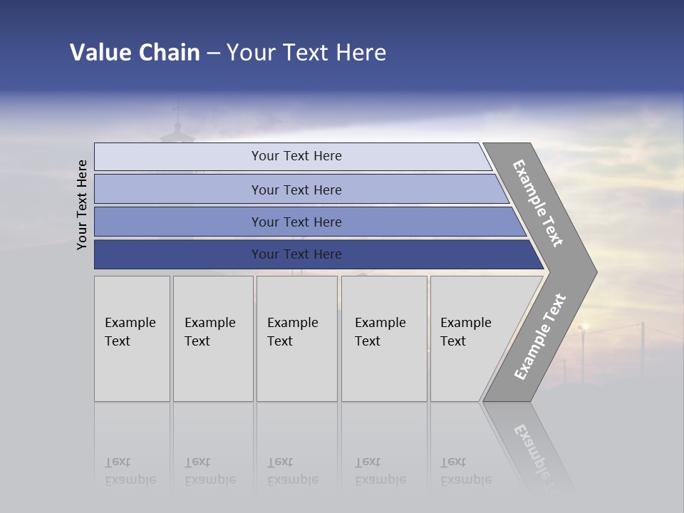 Lighthouse After Sunset Under Mystic Sky PowerPoint Template