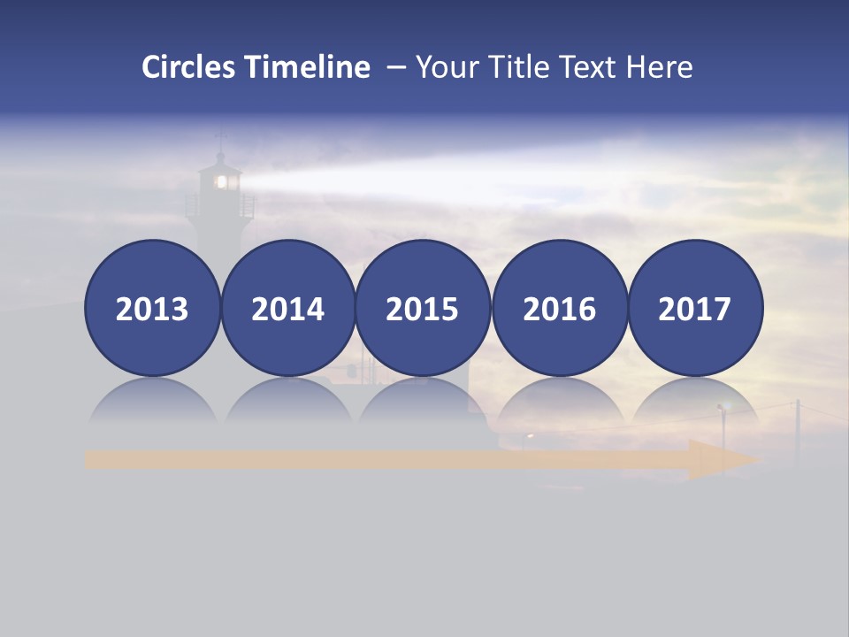 Lighthouse After Sunset Under Mystic Sky PowerPoint Template