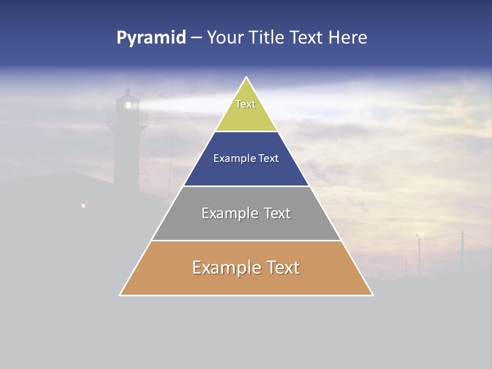 Lighthouse After Sunset Under Mystic Sky PowerPoint Template