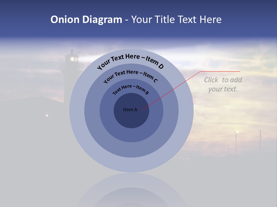 Lighthouse After Sunset Under Mystic Sky PowerPoint Template