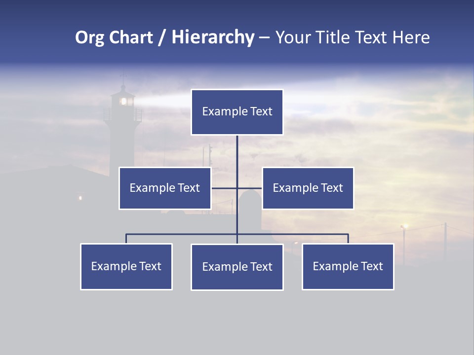 Lighthouse After Sunset Under Mystic Sky PowerPoint Template