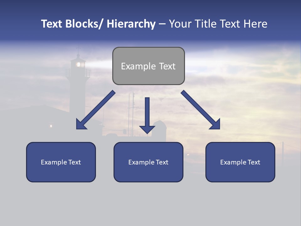 Lighthouse After Sunset Under Mystic Sky PowerPoint Template