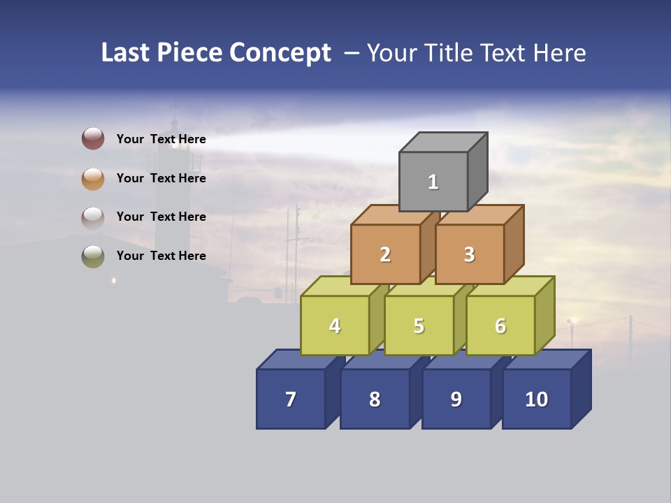 Lighthouse After Sunset Under Mystic Sky PowerPoint Template