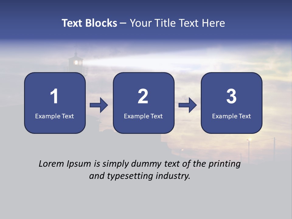 Lighthouse After Sunset Under Mystic Sky PowerPoint Template
