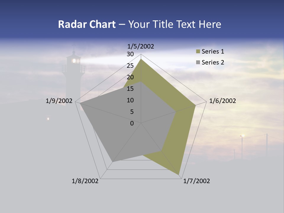 Lighthouse After Sunset Under Mystic Sky PowerPoint Template