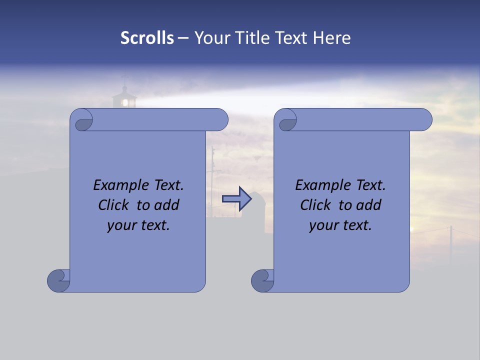 Lighthouse After Sunset Under Mystic Sky PowerPoint Template